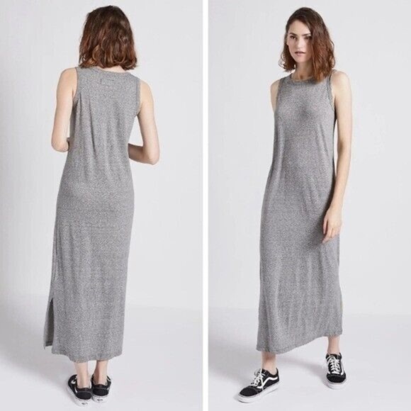 Current/Elliott The Perfect Muscle Tee Maxi Dress Heather Gray - Size 3 Large - Picture 2 of 7